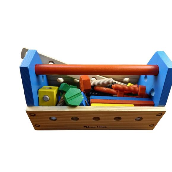 Melissa & Doug Take-Along Tool Kit / Coffret Outils Bois & Plastique 34 pcs - Picture 3 of 9